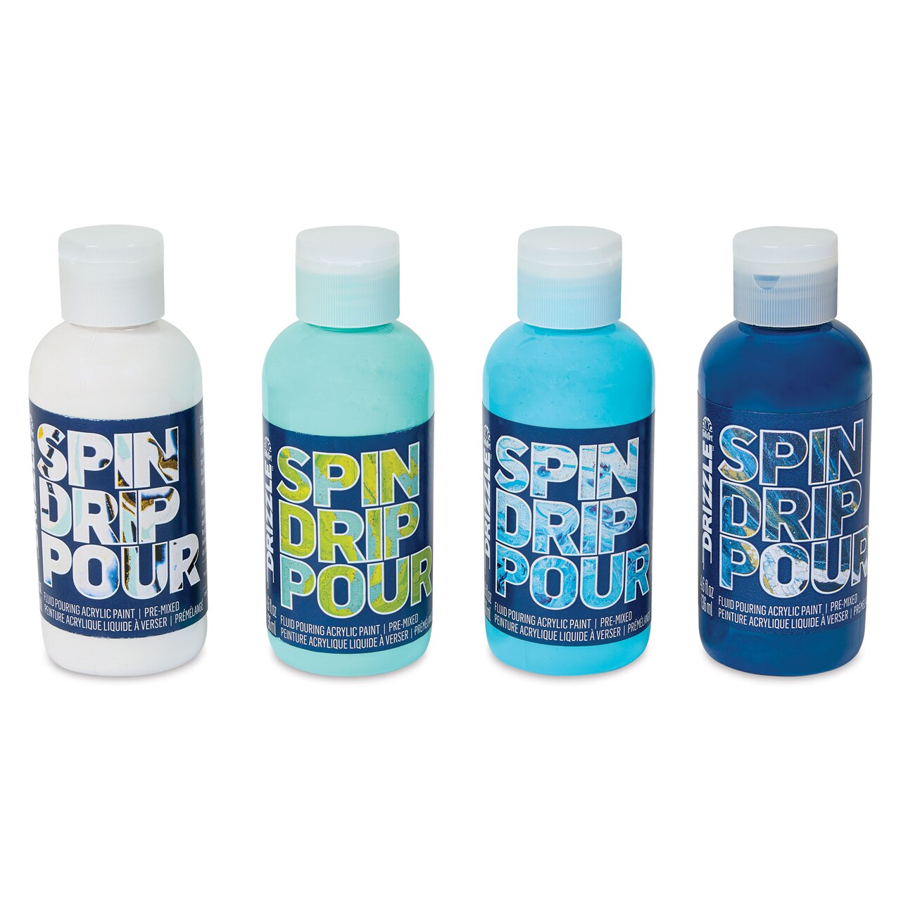 FolkArt Drizzle Acrylic Pouring Paints - Set of 4, Surf's Up, 136 ml